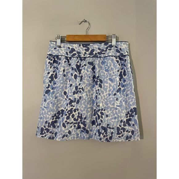 Vineyard Vines Silk Blend Brush Stroke Polka Dot Preppy Mini Skirt 4 - Picture 2 of 6